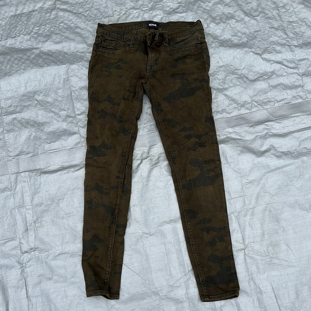 Hudson Jeans Brown Camouflage Skinny Jeans
